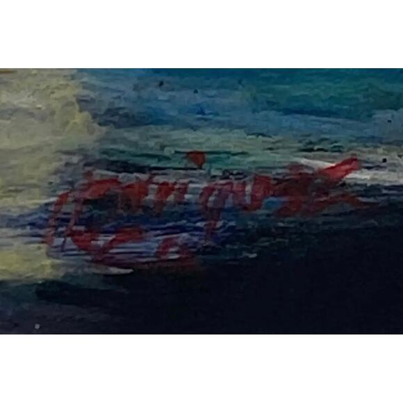 Early 21st Century Argentine Small Oil on Board Boats on the Lake Artist Signed - Picture 6 of 13